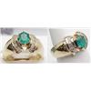 Image 1 : Emerald and diamond ring .35ctw baguett