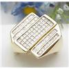 Image 1 : Man's diamond ring 2.00Ctw princess and