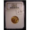 Image 1 : 1907-D $5.00 Liberty Gold Coin   NGC  M