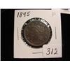 Image 1 : 1845 Large Coronet Cent  F