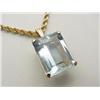 Image 1 : Aquamarine pendant approx 10Ct on a 14k