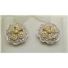Image 1 : Diamond circle earrings .33Ctw 14kt two