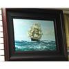 Image 1 : Sailing ship by Dawson.  No COA.  Galle