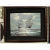 Image 1 : Sailing ships at sea by Scott.  No COA.