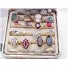 Image 1 : Box of 25 rings - mixed gold and genuin