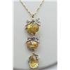 Image 1 : Antique necklace three yellow sapphires
