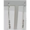 Image 1 : Diamond threader earrings .20Ctw 14kt w