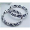 Image 1 : Earrings diamond 1.50Ctw and sapphire 5