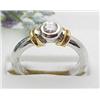 Image 1 : Ladys ring with one bezel set diamond 