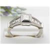 Image 1 : Ladys diamond ring .50Ctw square and b