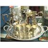 Image 1 : Collection of silverplate on an ornate 