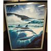 Image 1 : Wyland framed art print: Moonlit Dolphi