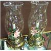 Image 1 : Pair of hurricane lamps with flicker bu
