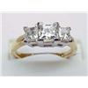 Image 1 : Diamond ring three stone princess cut c