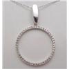 Image 1 : Diamond circle pendant .25Ctw 14kt whit