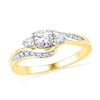 Diamond Bridal Wedding Engagement Anniversary Ring 1/2 Cttw 10k Yellow Gold