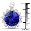 Image 2 : 14.36 ctw Tanzanite & Diamond Pendant 18K White Gold - REF-1596X2Y