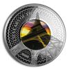 Image 1 : 2019 Solomon Isld 5 oz Silver Translucent Treasures Eiffel Tower