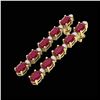 Image 1 : 15.74 ctw Citrine & Diamond Bracelet 14K Rose Gold