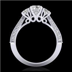 2.25 ctw SI Fancy Blue Diamond Halo Ring 10K White Gold