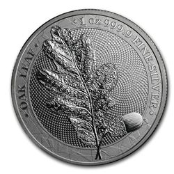 2019 Germania Silver Oak Leaf BU Round - 1 oz