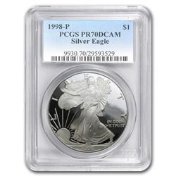 1998-P Proof Silver American Eagle PR-70 PCGS