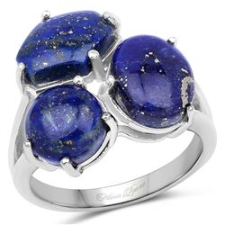 1.00 ctw Genuine Tanzanite & White Diamond .925 Sterling Silver Ring