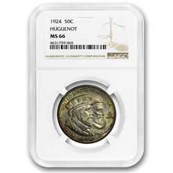 1924 Huguenot-Walloon Tercentenary Half Dollar MS-66 NGC
