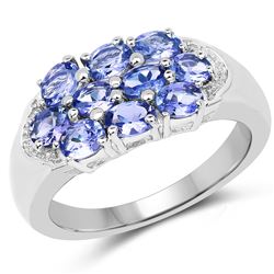 14K Gold Plated 2.70 ct. t.w. Glass Filled Ruby and White Topaz Ring in Sterling Silver