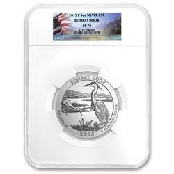 2015-P 5 oz Silver ATB Bombay Hook SP-70 NGC