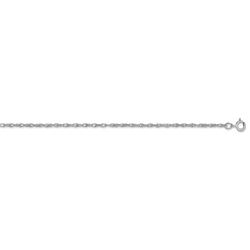 14K White Gold 1.35 mm Carded Cable Rope Chain - 18 in.