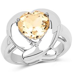 1.14 ctw Genuine Emerald and White Topaz .925 Sterling Silver Ring