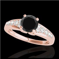 0.78 ctw Intense Blue Diamond Necklace 10K White Gold