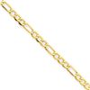 Image 1 : 14k Gold 2.50 mm Figaro Chain Bracelet - 10 in.