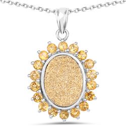 2.13 ctw Genuine Blue Topaz and White Topaz .925 Sterling Silver Ring