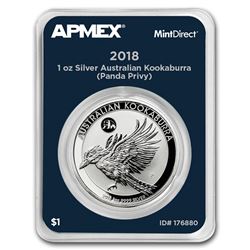 2018 AUS 1 oz Silver Kookaburra Panda Privy (MintDirect® Single)