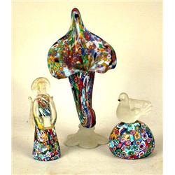A GROUP OF THREE MILLEFIORI TABLE ARTICLES