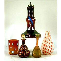 A GROUP OF FIVE MILLEFIORI TABLE ARTICLES