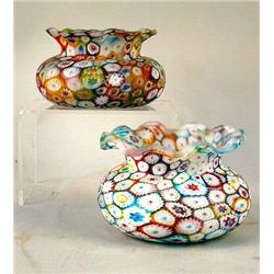 A PAIR OF MILLEFIORI GLASS BOWLS