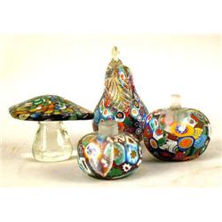 A MISC GROUP OF FOUR MILLEFIORI TABLE ARTICLES