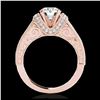 Image 2 : 2.05 ctw SI Fancy Blue Diamond Halo Ring 10K Rose Gold