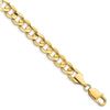 Image 1 : 14k Yellow Gold 8.5 mm Open Concave Curb Chain - 8 in.