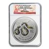 Image 1 : 2013 AUS 1 kilo Silver Lunar Snake SP-70 NGC FR (Gemstone Eye)