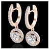 Image 1 : 2.04 ctw Intense Yellow Diamond Stud Earrings 10K Rose Gold