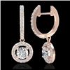 Image 2 : 2.04 ctw Intense Yellow Diamond Stud Earrings 10K Rose Gold