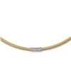 Image 1 : 14k Yellow Gold Stretch CZ Mesh Necklace - 17.75 in.