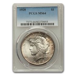 1928 Peace Dollar MS-64 PCGS