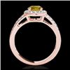 Image 2 : 1.69 ctw SI/I Fancy Intense Yellow Diamond Ring 10K Rose Gold