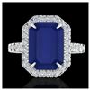 Image 1 : 1.25 ctw SI Fancy Blue Diamond Ring 10K Rose Gold