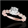 Image 1 : 2.81 ctw H-SI/I Diamond Solitaire Halo Ring 10K Rose Gold